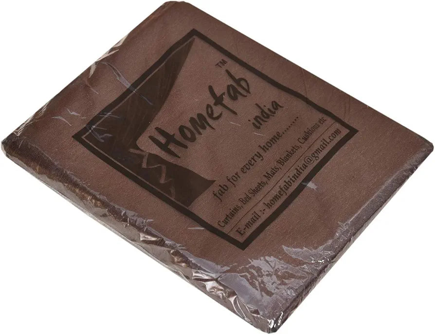 Homefab India Royal Silky Polyester Grommet Window Curtain - 5 feet, Coffee - 2 Piece